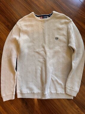 Vintage Chaps Chevron Knit Crewneck Sweater